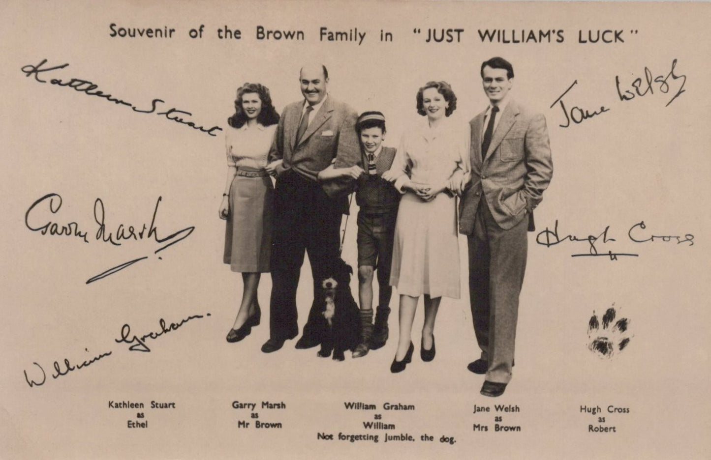 Film Postcard - The Brown Family in "Just William's Luck"  SW18802