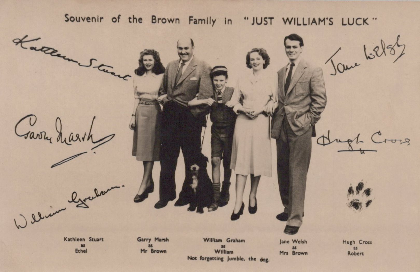 Film Postcard - The Brown Family in "Just William's Luck"  SW18802