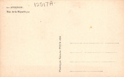 Vintage postcard with text and a watermark on a beige background