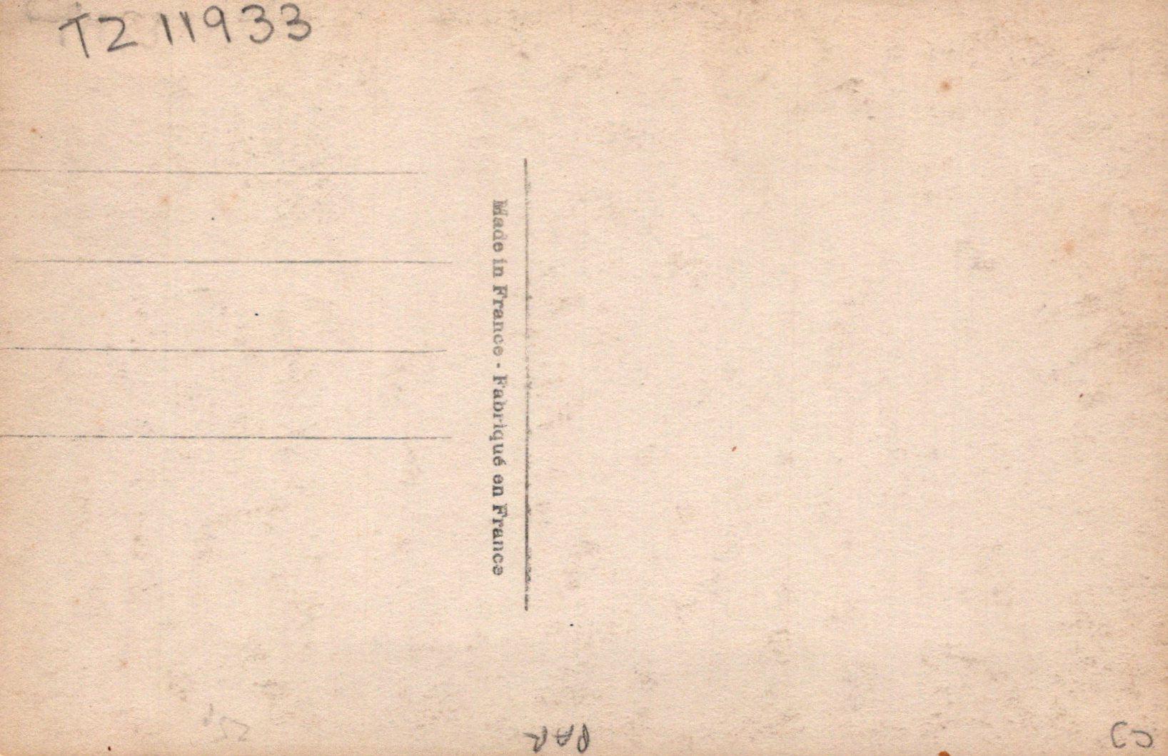 Vintage postcard with text and a line for address on a beige background