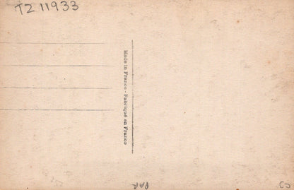 Vintage postcard with text and a line for address on a beige background