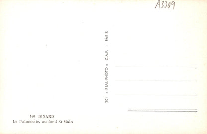 Back of a vintage photo postcard with text and a visible brand logo.