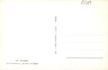 Load image into Gallery viewer, Back of a vintage photo postcard with text and a visible brand logo.
