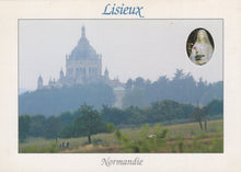 Load image into Gallery viewer, Scenic view of Lisieux, Normandie with a cathedral and landscape.
