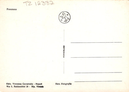 Back of a postcard with text and a logo, featuring a light yellow background.
