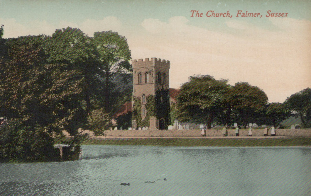 Sussex Postcard - The Church, Falmer   SW19307