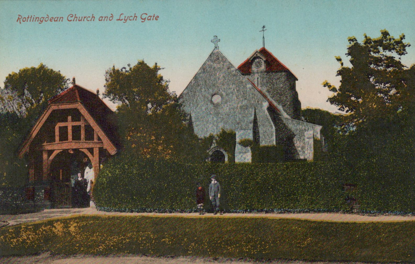 Sussex Postcard - Rottingdean, Church and Lych Gate   SW19310