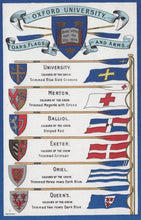 Load image into Gallery viewer, Oxford University flags and arms poster with various flags and crests.
