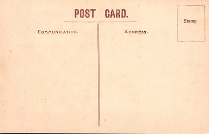 Vintage postcard with communication and address fields on a beige background