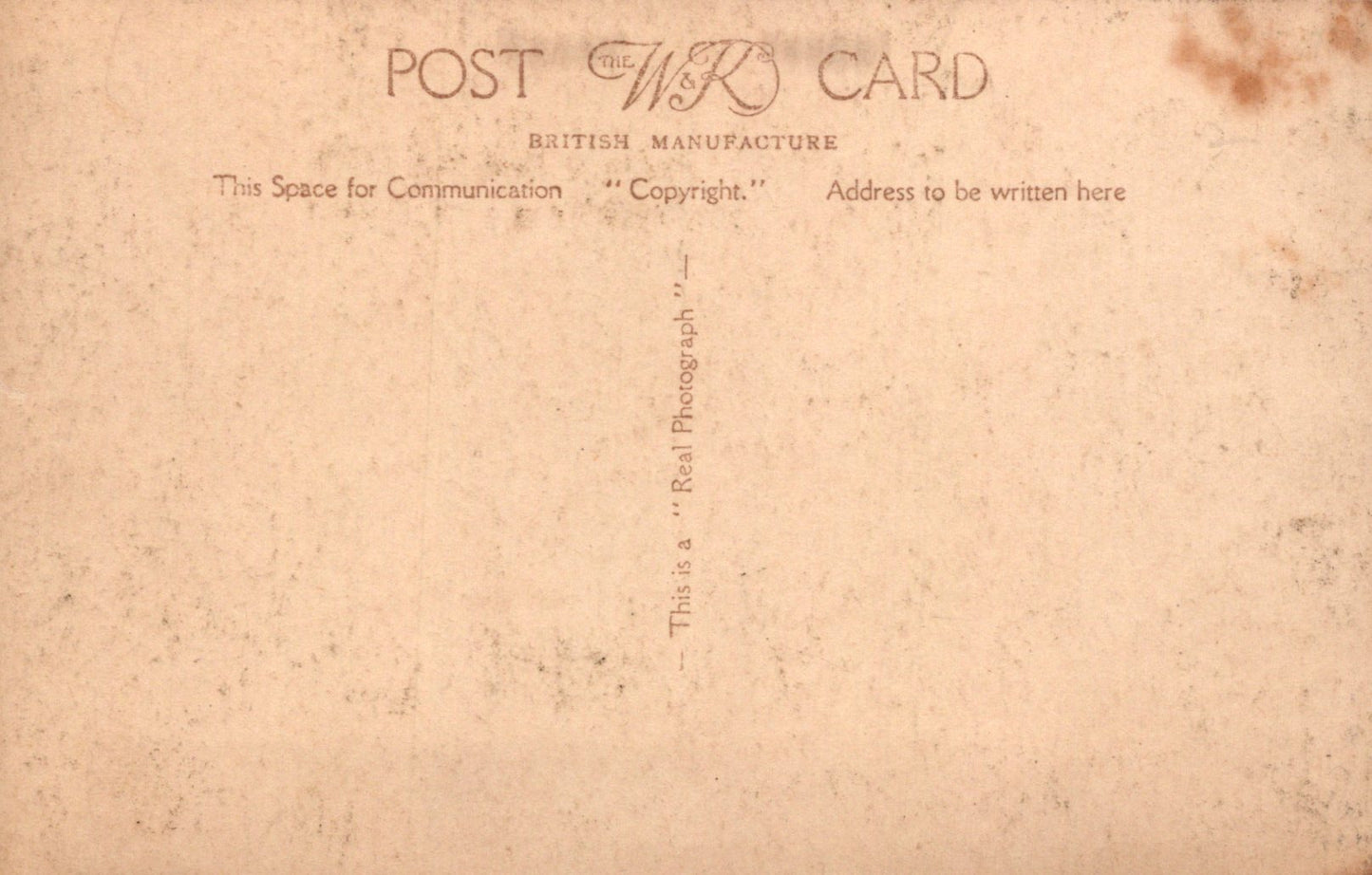 Vintage postcard with text and a textured background