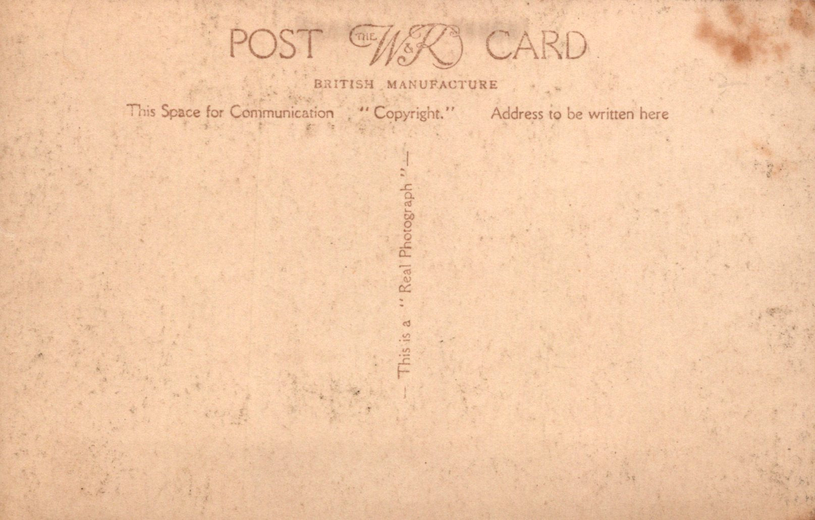 Vintage postcard with text and a textured background