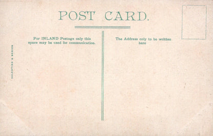 Vintage-style postcard with text and a textured background