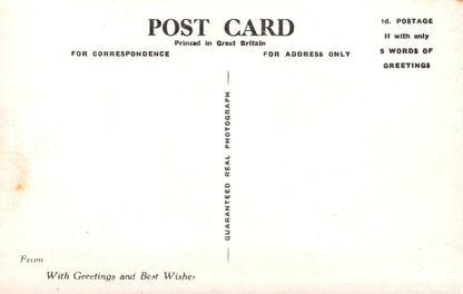 Vintage postcard with text and a light background