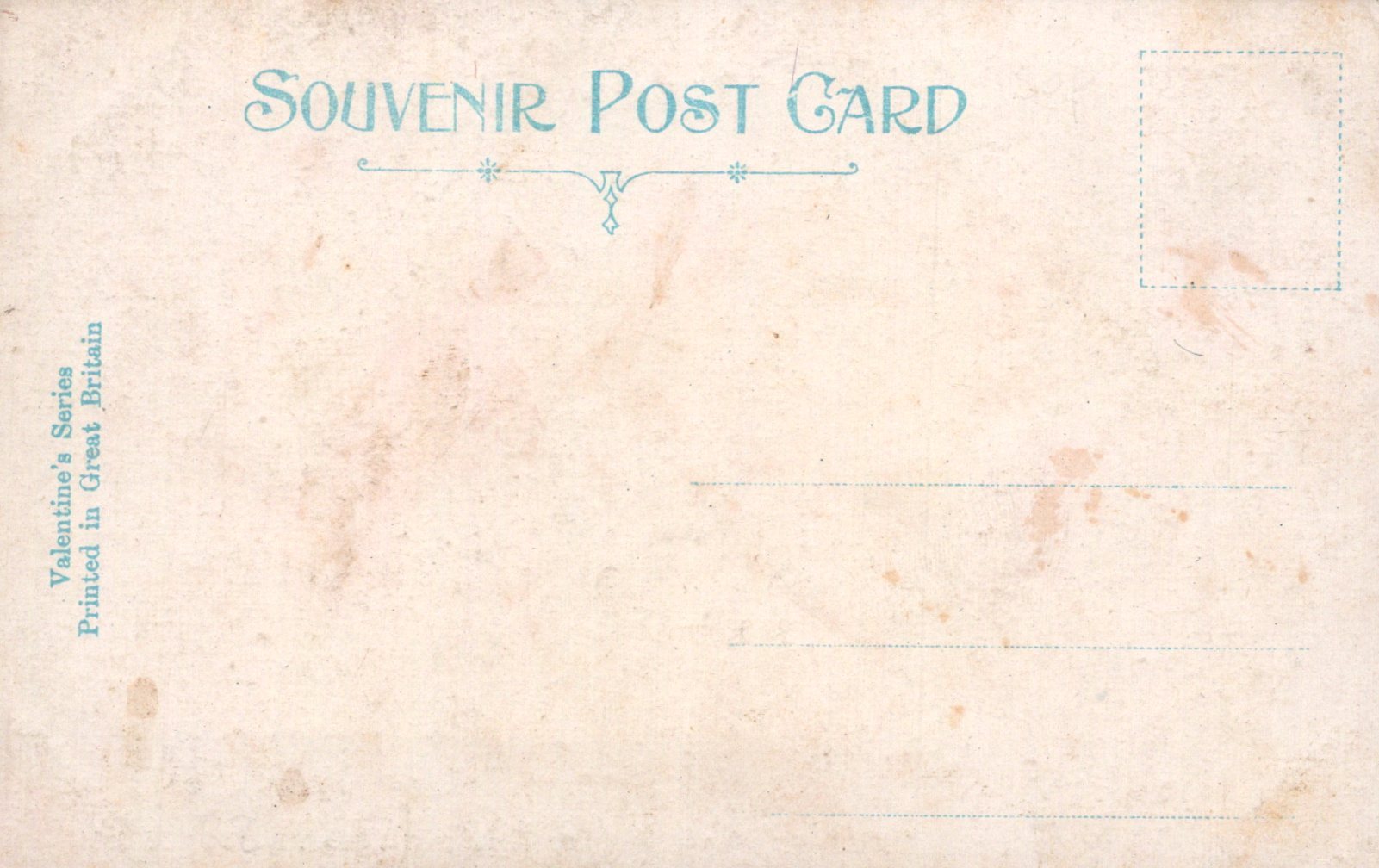 Vintage-style souvenir postcard with text on a beige background