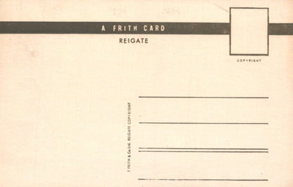 Back of a Frith card with text and a small rectangular area for a photo.