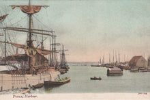 Load image into Gallery viewer, Vintage illustration of Poole Harbour with ships and boats.
