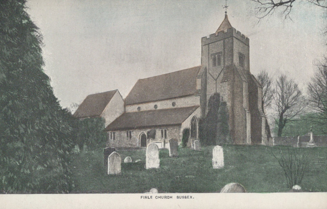 Church with a graveyard in the foreground, labeled 'Fife Church, Sussex'.