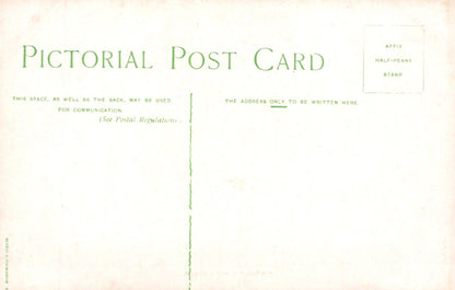 Back of a vintage postcard with 'Pictorial Post Card' text and green border.