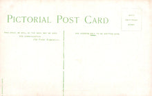 Load image into Gallery viewer, Back of a vintage postcard with &#39;Pictorial Post Card&#39; text and green border.
