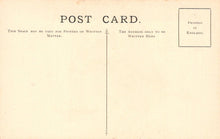Load image into Gallery viewer, Vintage postcard with printed text and a stamp on a beige background
