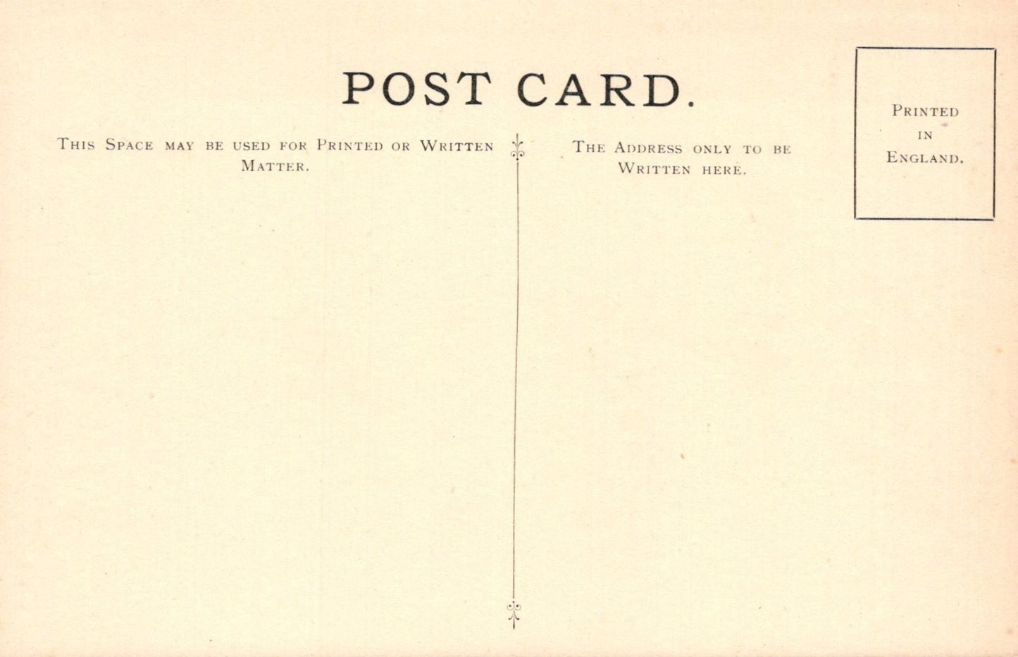 Vintage postcard with printed text on a beige background
