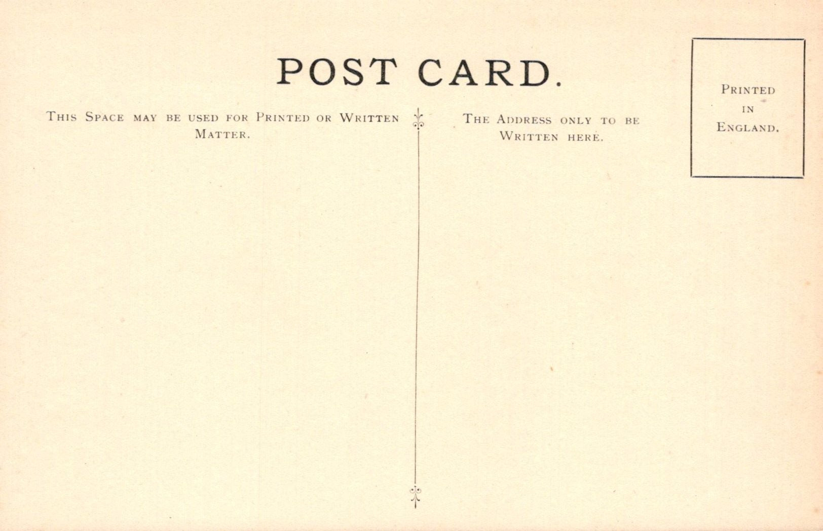 Vintage postcard with printed text on a beige background