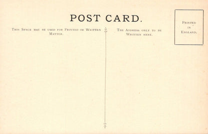 Vintage postcard with printed text on a beige background