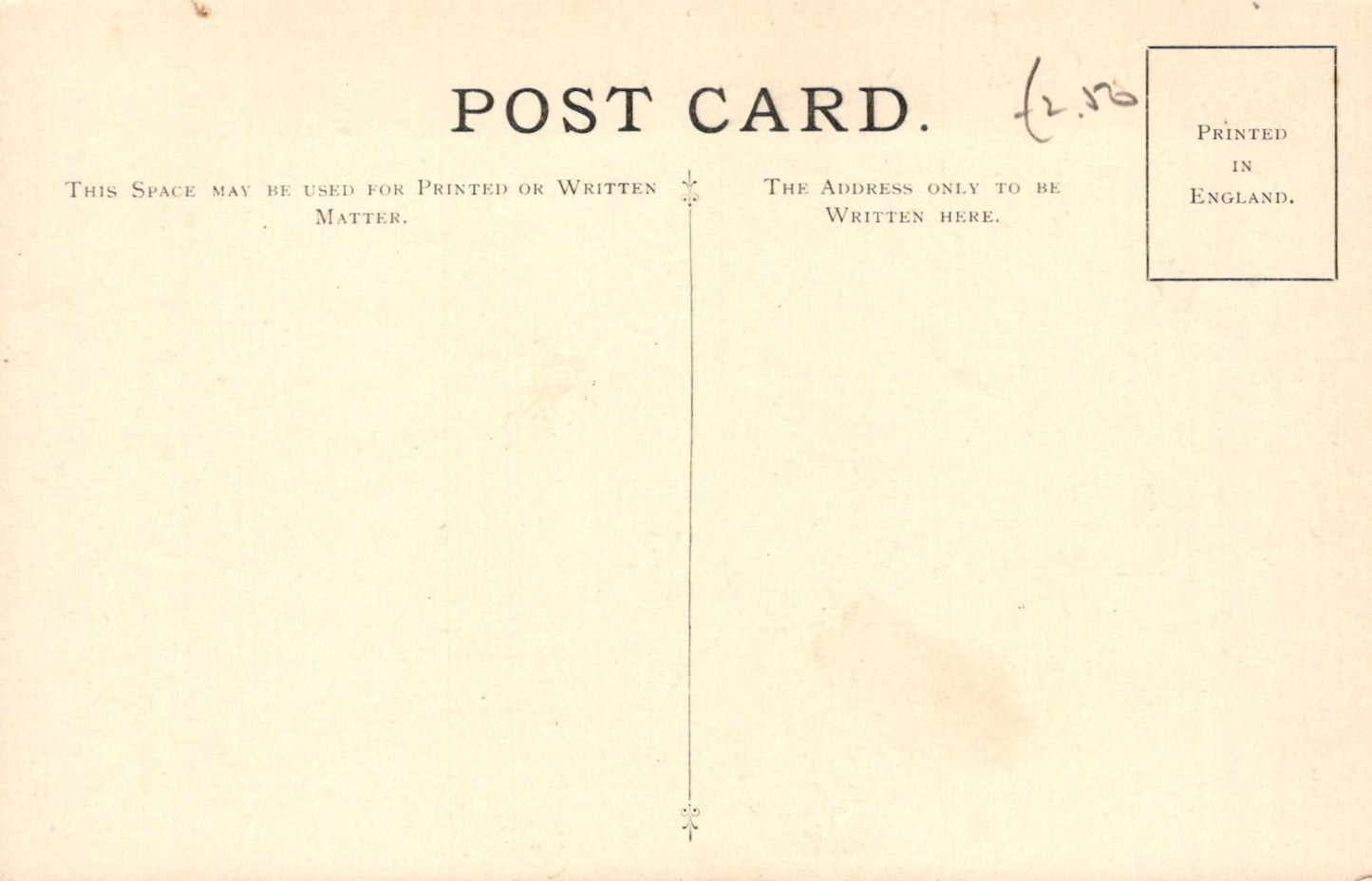 Vintage postcard with printed text on a beige background