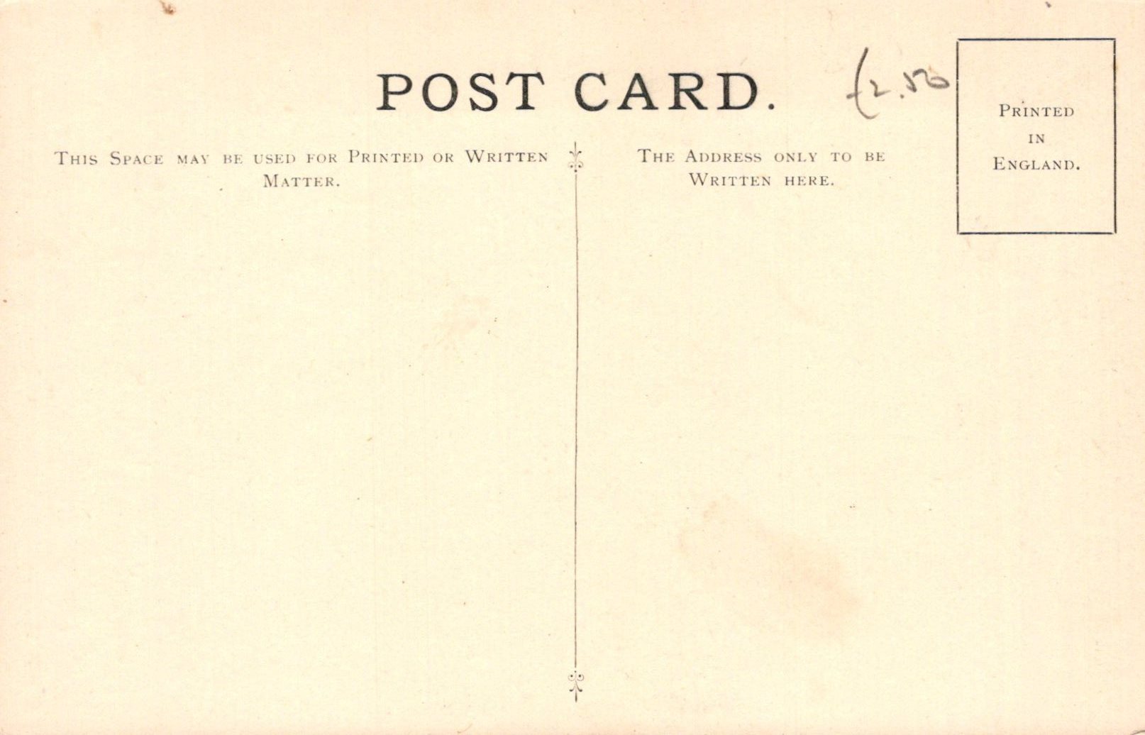 Vintage postcard with printed text on a beige background