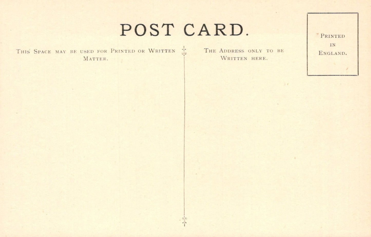 Vintage postcard with printed text on a beige background