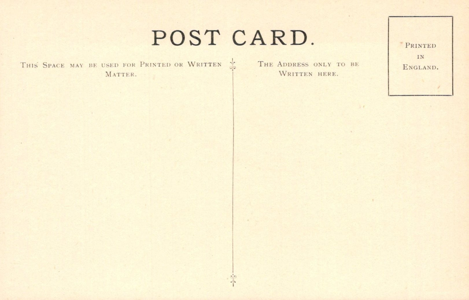 Vintage postcard with printed text on a beige background