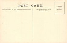 Load image into Gallery viewer, Vintage postcard with printed text and a vertical line on a beige background
