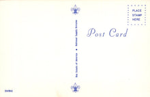 Load image into Gallery viewer, Vintage postcard with Boy Scouts of America logo and text on a light background
