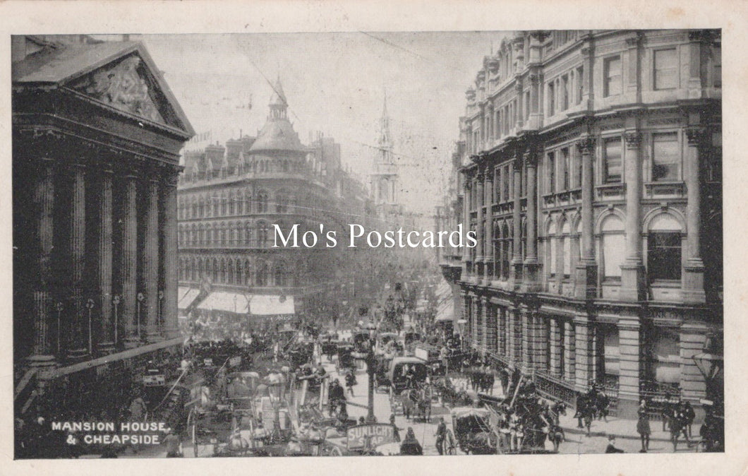 London Postcard - Mansion House and Cheapside  SW19211
