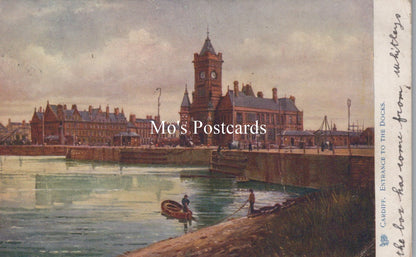 Wales Postcard - Cardiff, Entrance To The Docks  SW19216