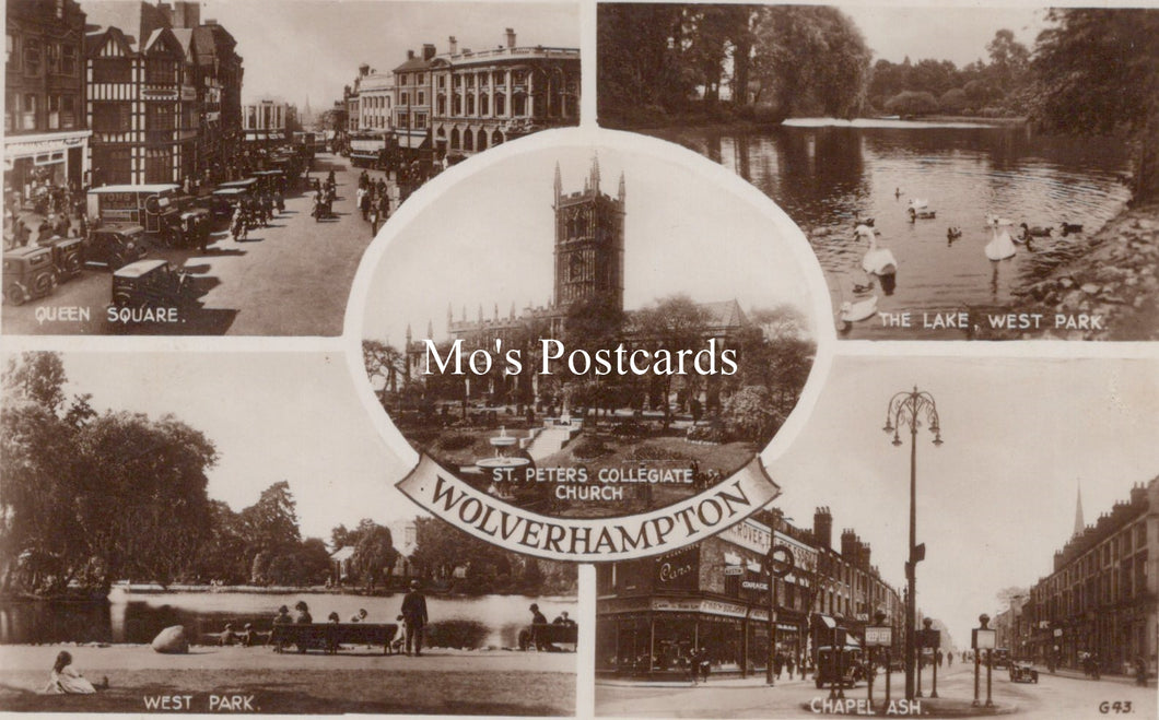 Staffordshire Postcard - Views of Wolverhampton  SW19218