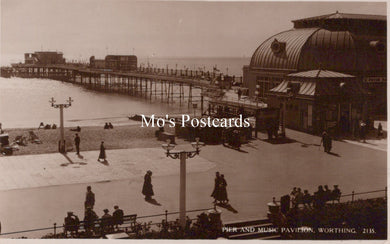 Sussex Postcard - Pier and Music Pavilion, Worthing  SW19221