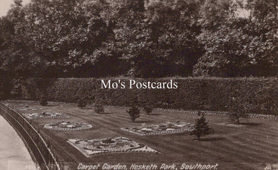 Lancashire Postcard - Carpet Garden, Hesketh Park, Southport SW19222