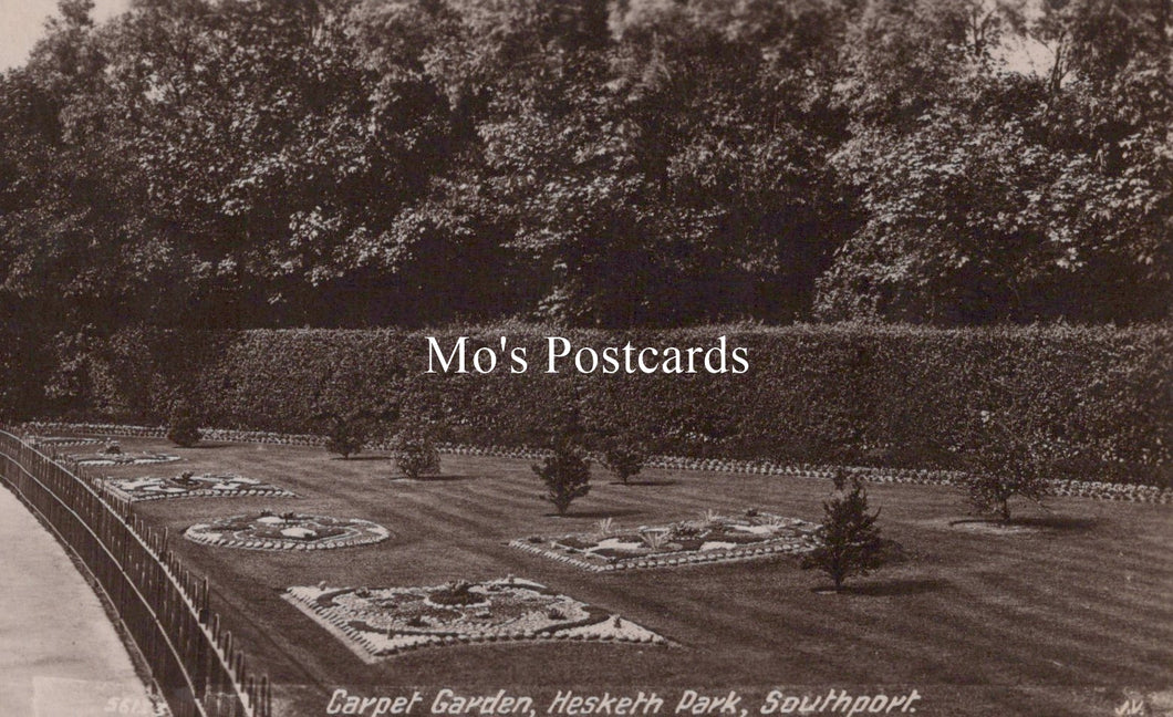 Lancashire Postcard - Carpet Garden, Hesketh Park, Southport SW19222