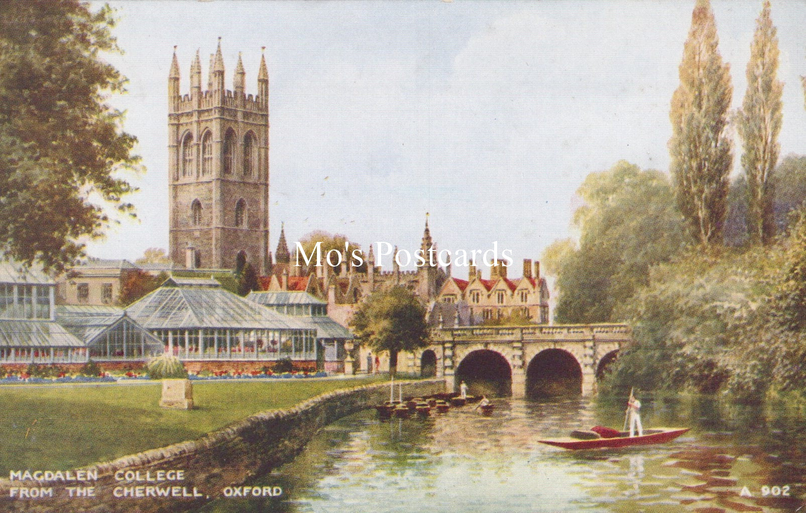 Oxfordshire Postcard - Oxford, Magdalen College From The Cherwell  SW19227