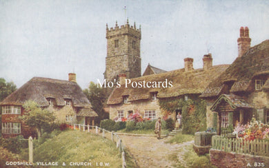 Isle of Wight Postcard - Godshill Village and Church  SW19231