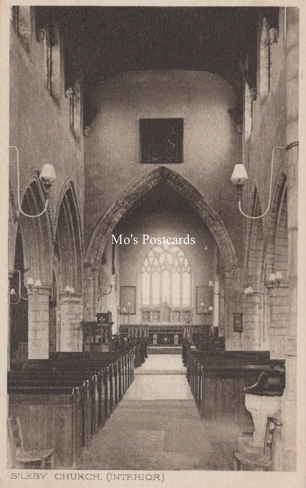 Leicestershire Postcard - Sileby Church Interior  SW19241