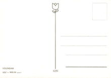 Load image into Gallery viewer, Blank postcard with a tulip design on the top left corner
