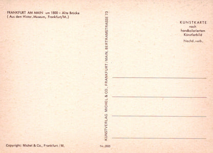 Germany Postcard -  Frankfurt Am Main um 1800 - SW19859
