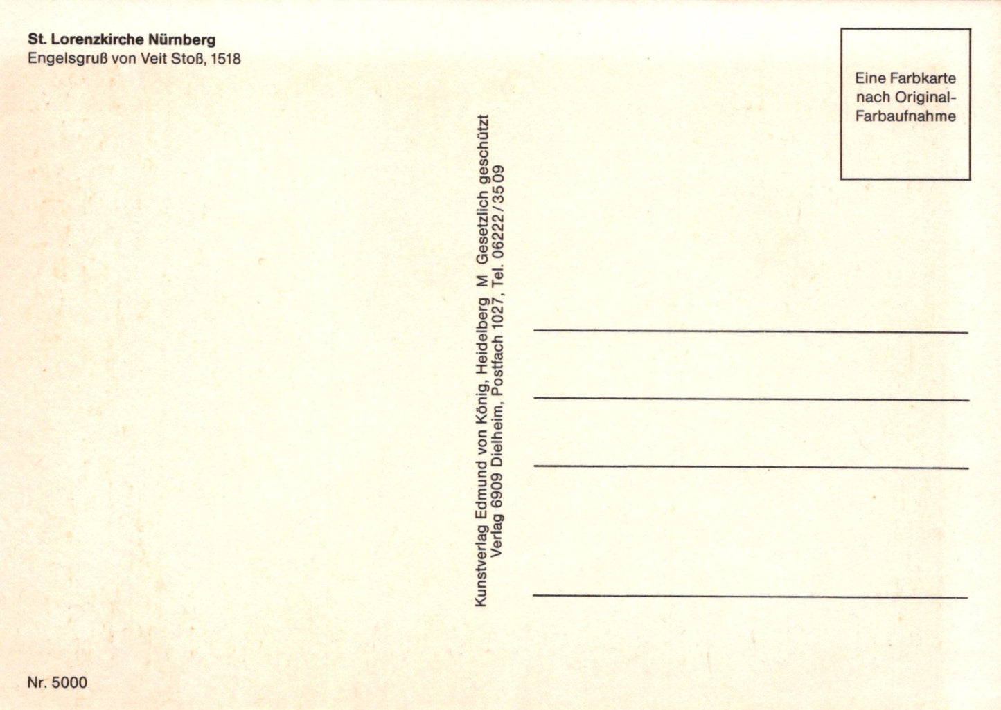 Vintage postcard with text and a gradient background