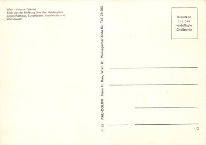 Vintage postcard with text and a grid on a beige background