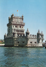 Load image into Gallery viewer, Belem Tower in Lisbon, Portugal, with a clear blue sky.
