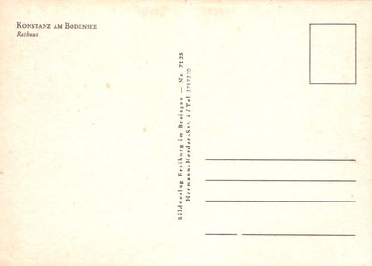 Germany Postcard - Konstanz Am Bodensee, Rathaus  VT322