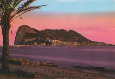 Gibraltar Postcard - Evening View of The Rock   VT317