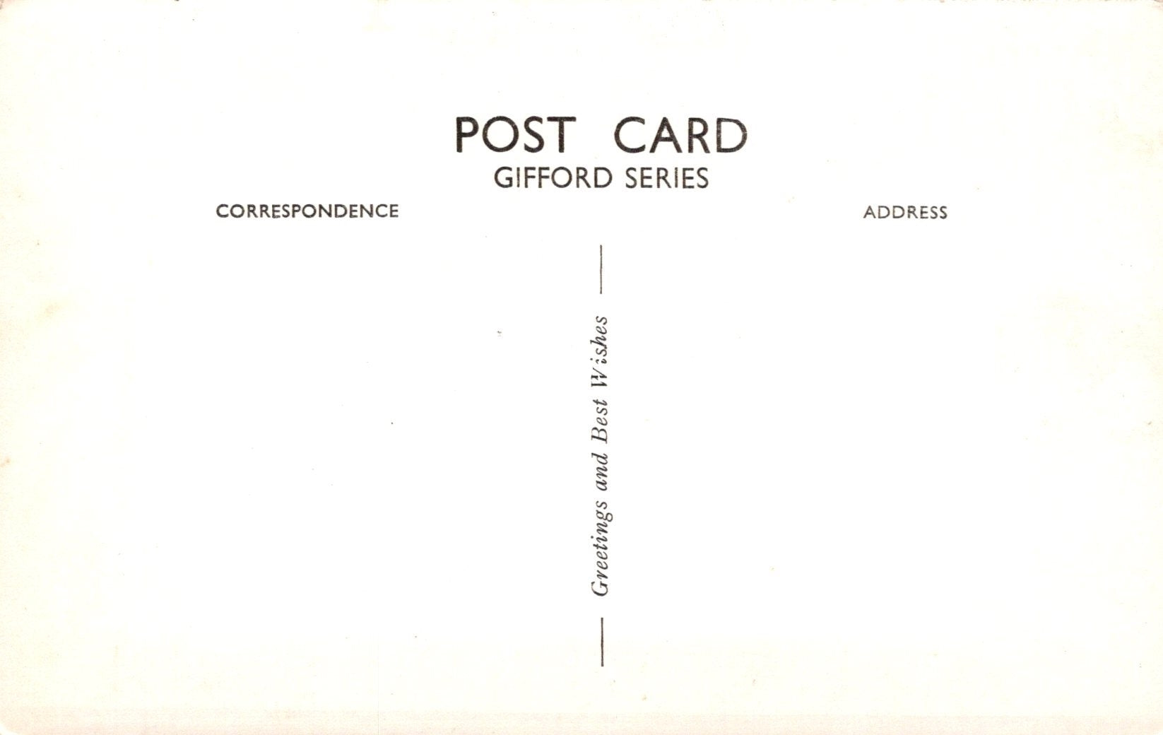 Postcard with 'Gifford Series' text on a light background